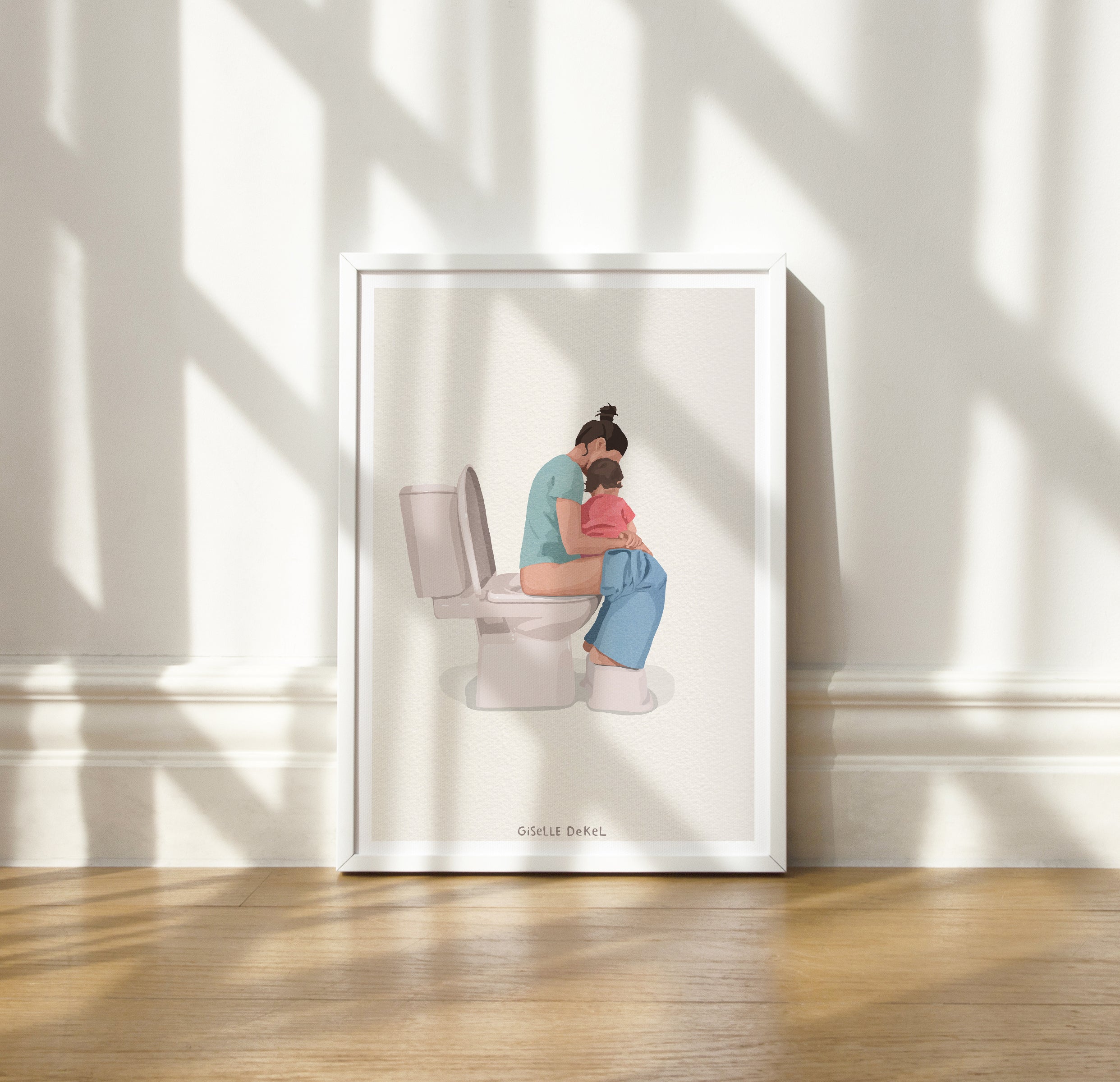 2WAY LED時計　Mother Daughter Giselle Dekel Mother and Child