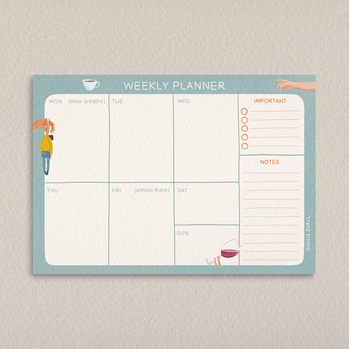 A5 Weekly planner